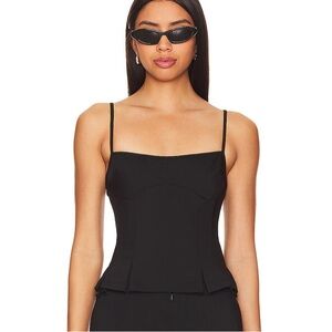 Peachy Den Cher top in black size XS BNWT